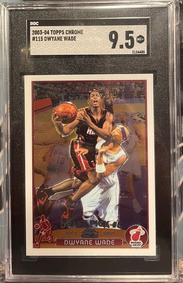 2003-04 Topps Chrome Dwyane Wade RC SGC 9.5