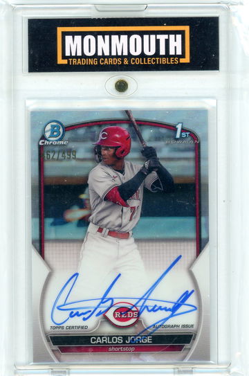 2023 Bowman Chrome Auto Refractor Carlos Jorge #CPA-CJ /499