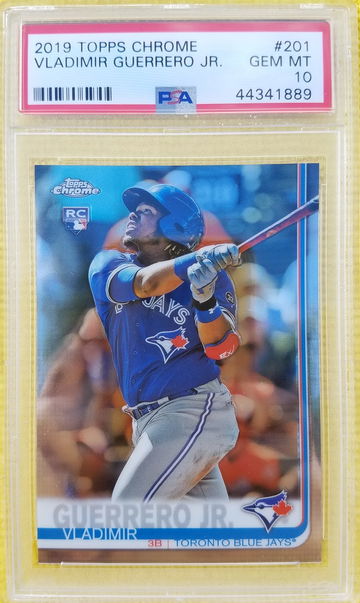 2019 Topps Chrome #201 Vladimir Guerrero Jr. Blue Jays RC Rookie PSA 10 GEM MINT