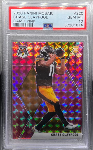 2020 Panini Mosaic Chase Claypool Pink Camo PSA 10 RC Rookie