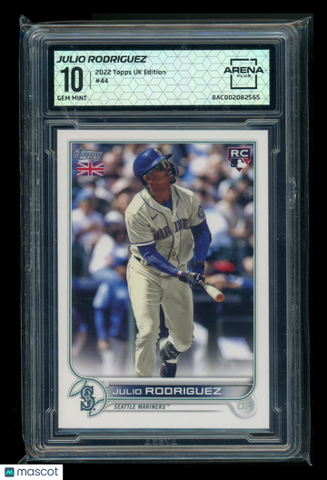 2022 Topps UK Edition Julio Rodriguez #44 RC Arena Club 10