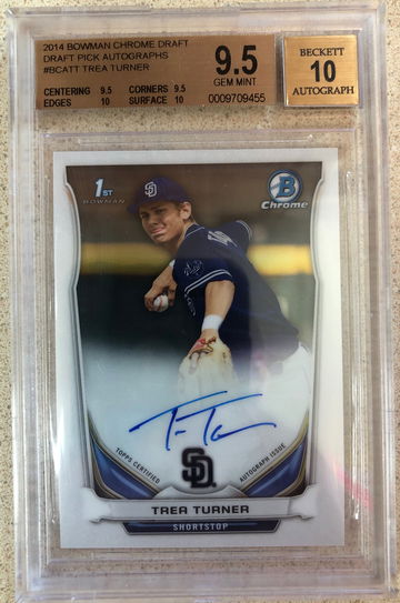 2014 Bowman Chrome Auto Trea Turner