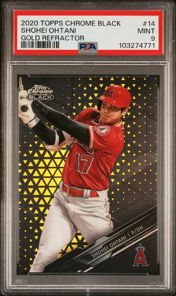 2020 Topps Chrome Black Gold Refractor Shohei Ohtani #14 /50 PSA 9