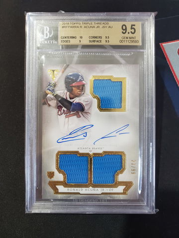 2018 Topps Triple Threads Ronald Acuna 23/99 BGS 9.5/10