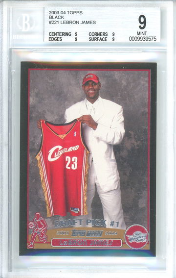 Lebron James 2003 Topps Black /500 Rookie Card RC BGS 9 - Highest Graded