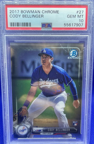 2017 Bowman Chrome Cody Bellinger #27 PSA 10 Gem Mint RC Los Angeles Dodgers