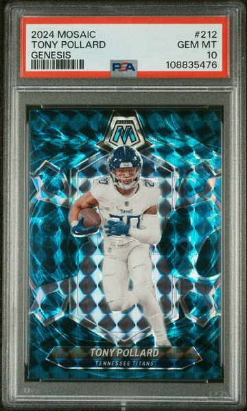 2024 Panini Mosaic Genesis Tony Pollard #212 PSA 10