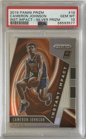 2019 Panini Prizm Cameron Johnson Instant Impact Silver PSA 10 Suns