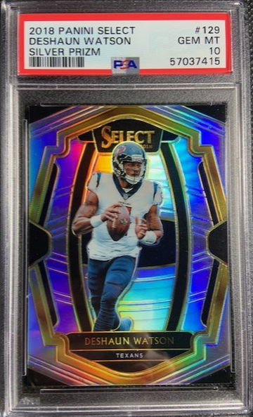 2018 Select Premier Level Silver Prizms Deshaun Watson #129 PSA 10 GEM MINT