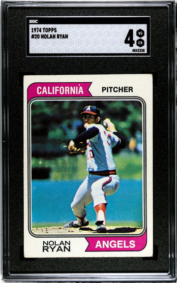 1974 Topps #20 Nolan Ryan SGC 4 VG-EX