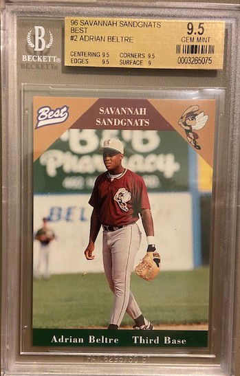 1996 Best Savannah Sandgnats Adrian Beltre BGS 9.5 Gem Mint 