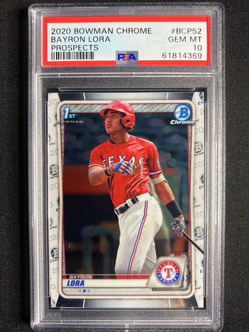 2020 Bowman Bayron Lora 1st Bowman Chrome Prospects PSA 10 #BCP52
