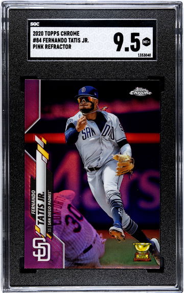 2020 Topps Chrome Fernando Tatis Jr Pink Refractor #84 SGC 9.5 MINT +