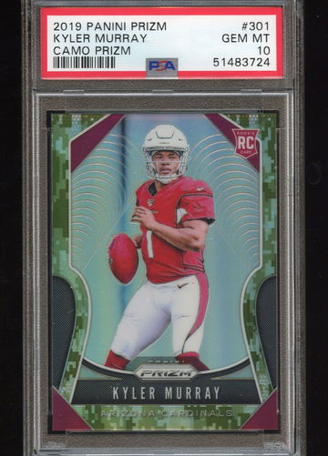 2019 Panini Prizm Camo Kyler Murray ROOKIE RC 15/25 PSA 10 GEM MINT CARDINALS