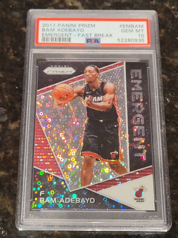 2017 Bam Adebayo Prizm Emergent Fast Break HOLOGRAM PSA 10