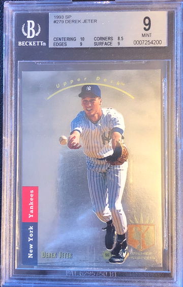 Derek Jeter 1993 SP Foul #279 BGS 9