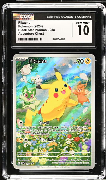2024 Pokémon Scarlet & Violet Black Star Promo Pikachu #SVP088 Holo CGC 10