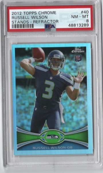 2012 Topps Chrome Rookie Refractor #40 Russell Wilson PSA 8 NMMT