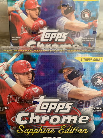 2019 Topps Chrome Sapphire box x2 