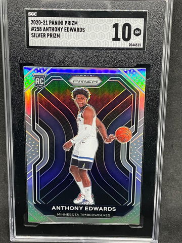 2020-21 Prizm Silver Anthony Edwards SGC 10 Gem Mint 10