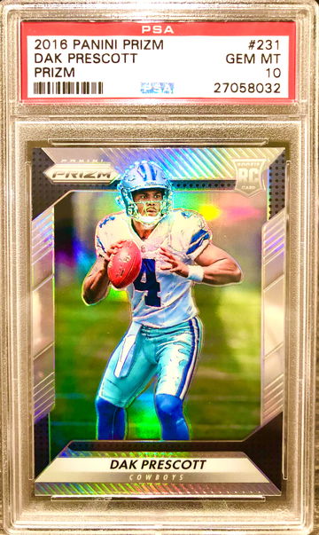 2016 Prizm Silver Dak Prescott RC Rookie Gem Mint PSA 10