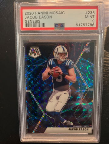 2020 Mosaic Genesis Jacob Eason PSA 9