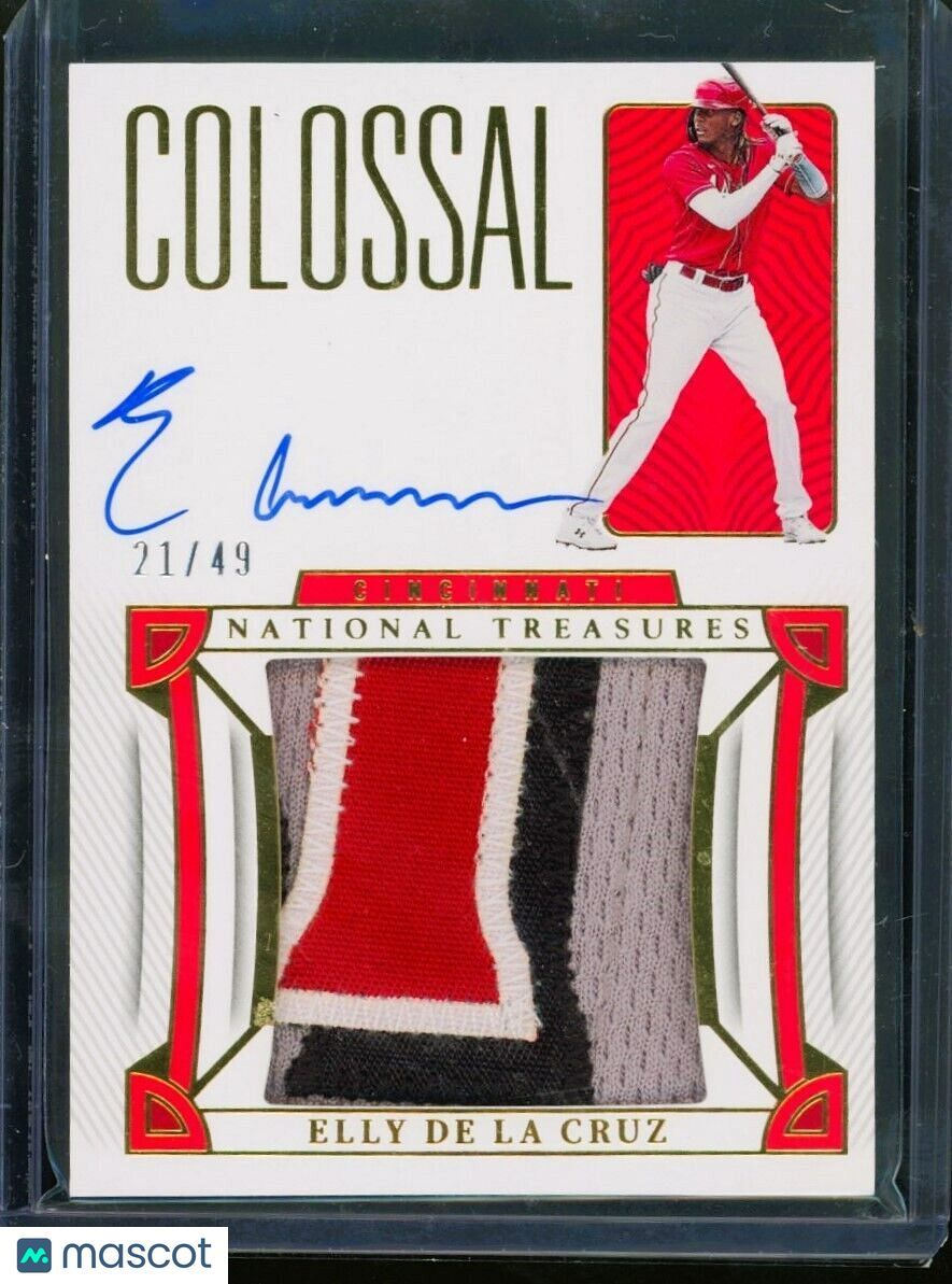 ELLY DE LA CRUZ 2023 Panini National Treasures Colossal Rookie Auto Patch /49