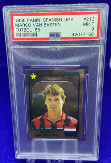 1988 Panini Spanish Liga Marco Van Basten Futbol 88 PSA 9