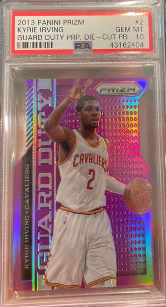 2013-14 Panini Prizm Basketball Guard Duty #2 Kyrie Irving Die Cut 47/49 PSA 10