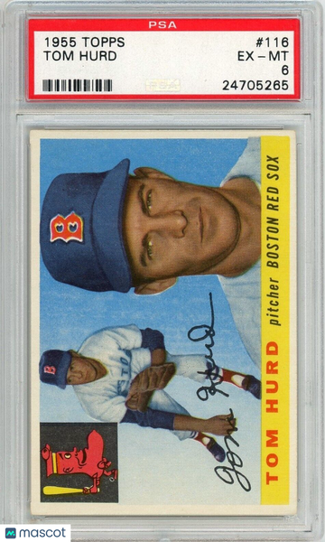1955 Topps Tom Hurd #116 PSA 6 P1350