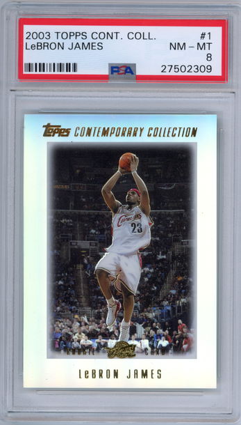 2003 LeBron James Topps Contemporary Collection - PSA8 - Extremely Low Pop - Rookie Card RC