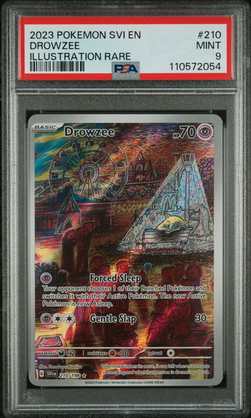 2023 Pokemon Scarlet and Violet Illustration Rare Drowzee #210 PSA 9
