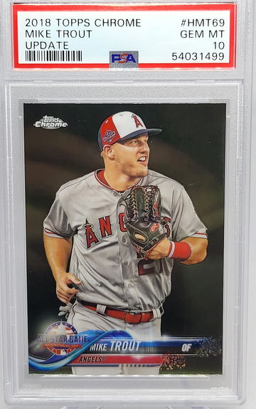 2018 Topps Chrome #HMT69 Mike Trout PSA 10 Gem Mint 