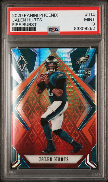 2020 Panini Phoenix Fire Burst Jalen Hurts #114 PSA 9