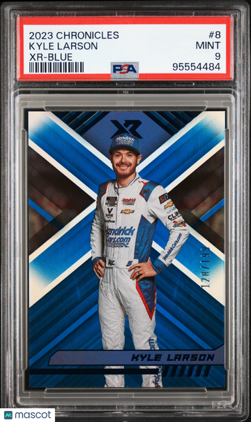 2023 Panini Chronicles XR Kyle Larson #8 Blue /199 PSA 9