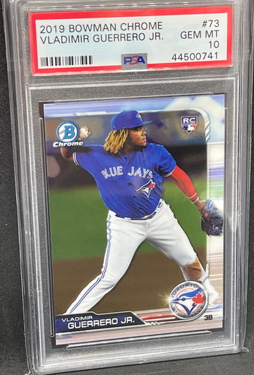 2019 Bowman Chrome Vladimir Guerrero Jr Rookie PSA 10 Gem Mint Blue Jays #73 RC