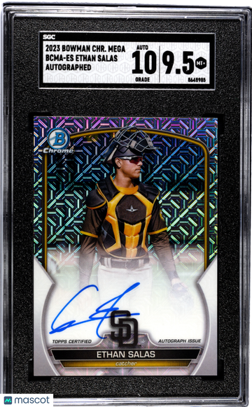 2023 Bowman Chrome Mega Box Ethan Salas #BCMA-ES Autograph SGC 9.5 Auto 10
