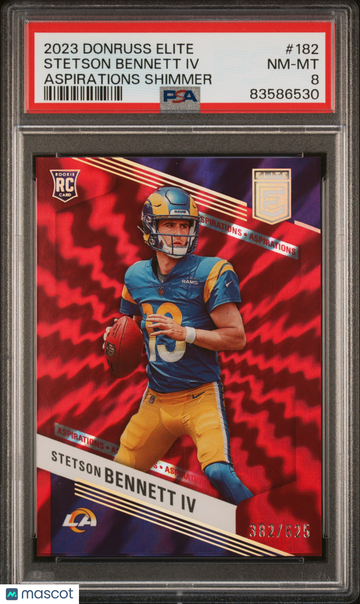 2023 Panini Donruss Elite Stetson Bennett IV #182 Aspirations Shimmer /625 PSA 8