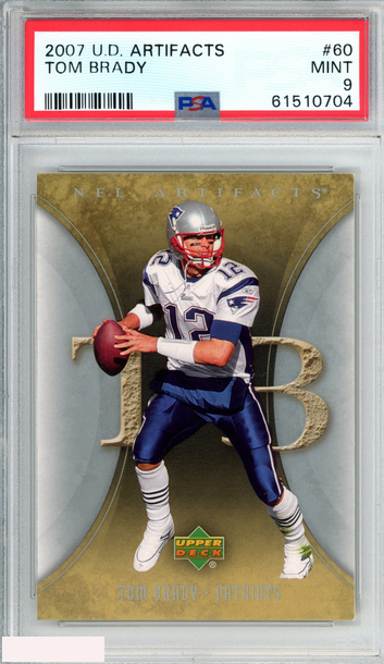 2007 UPPER DECK ARTIFACTS TOM BRADY #60 NEW ENGLAND PATRIOTS PSA 9 MINT