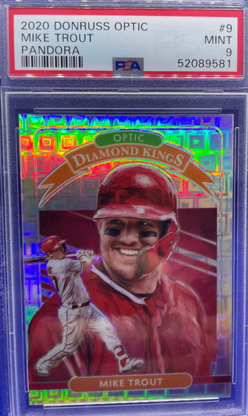 2020 Donruss Optic Diamond Kings #9 Mike Trout /99 Pandora Silver PRIZM PSA 9 MINT Pop 2