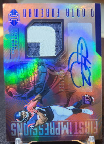 2017 Illusions D'Onta Foreman Rookie RC Auto Relic /100 #125 Texans Panthers