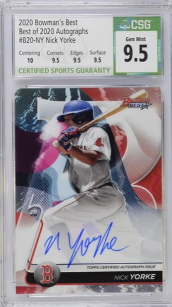 2020 Bowman's Best Best of Autographs #B20-NY Nick Yorke