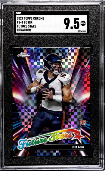 2024 Topps Chrome #FS-4 Bo Nix Future Stars Xfractor SGC 9.5