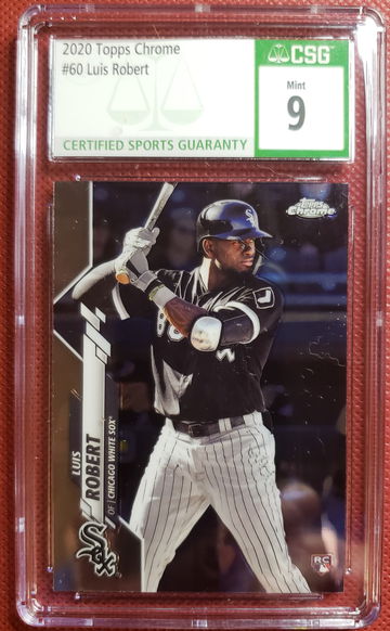 #60 Luis Roberts RC 2020 Topps Chrome CGS 9 Mint