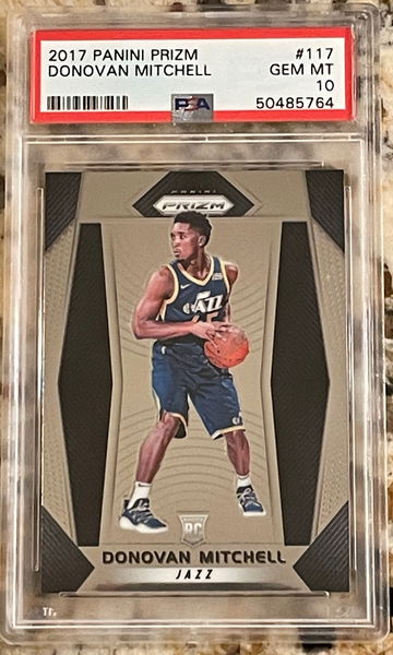 2017-18 Panini Prizm #117 Donovan Mitchell Utah Jazz RC Rookie PSA 10 GEM MINT