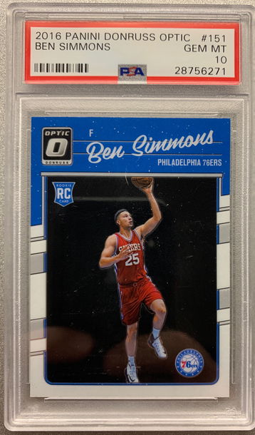 BEN SIMMONS 2016 OPTIC ROOKIE PSA 10 GEM MINT 