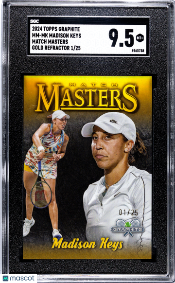 2024 Topps Graphite Madison Keys #MM-MK Match Masters Gold Refractor SGC 9.5