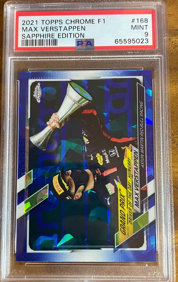 2021 TOPPS CHROME F1 SAPPHIRE MAX VERSTAPPEN #168 PSA 9 MINT