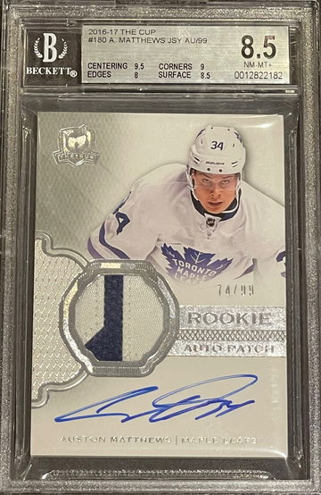 Auston Matthews 2016 UD Cup RPA 74/99 BGS 8.5