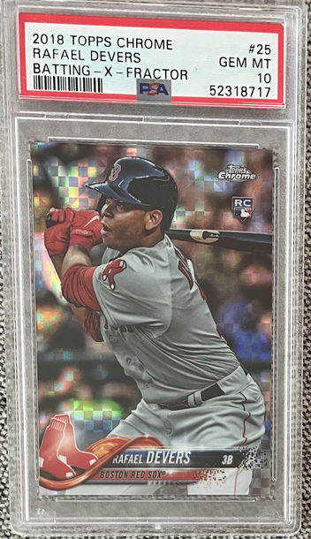 2018 Topps Chrome RAFAEL DEVERS XFractor RC PSA 10 Rookie SP REDSOX
